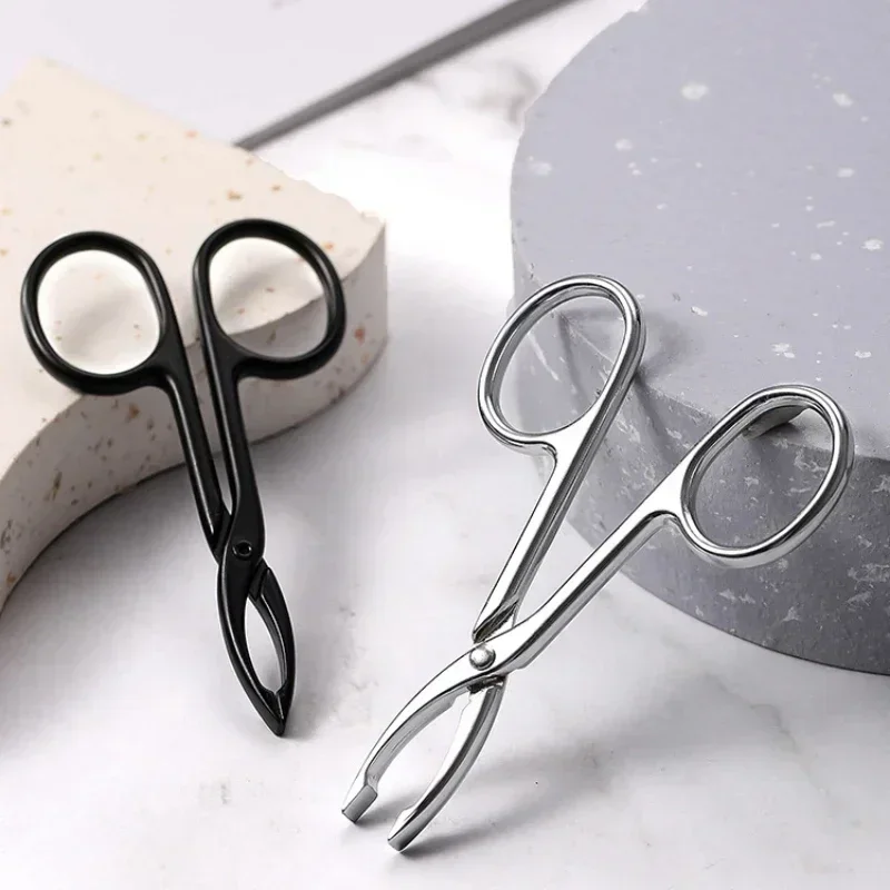 Stainless Steel Elbow Eyebrow Pliers Clip Scissors Tweezers Straight Pointed Professional  Plucking Makeup Beauty Tools