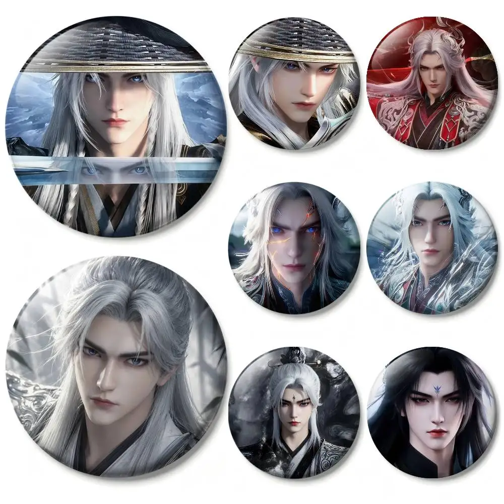 ANIME W-Wang L-Lin R-Renegade I-Immortal Laser Badge Applicable For Backpack Clothes Hats Decor Creative Accessories