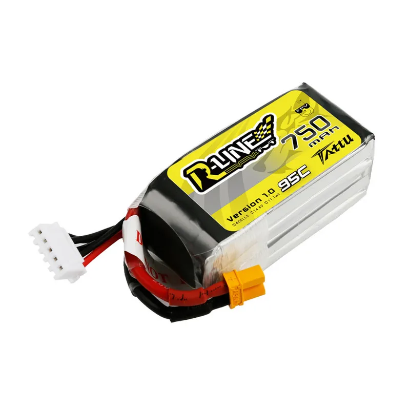 TATTU-R-LINE 1.0 14.8V แบตเตอรี่ Lipo 750mAh 95C สําหรับเฮลิคอปเตอร์ RC Quadcopter FPV Racing Drone อะไหล่ 4S แบตเตอรี่