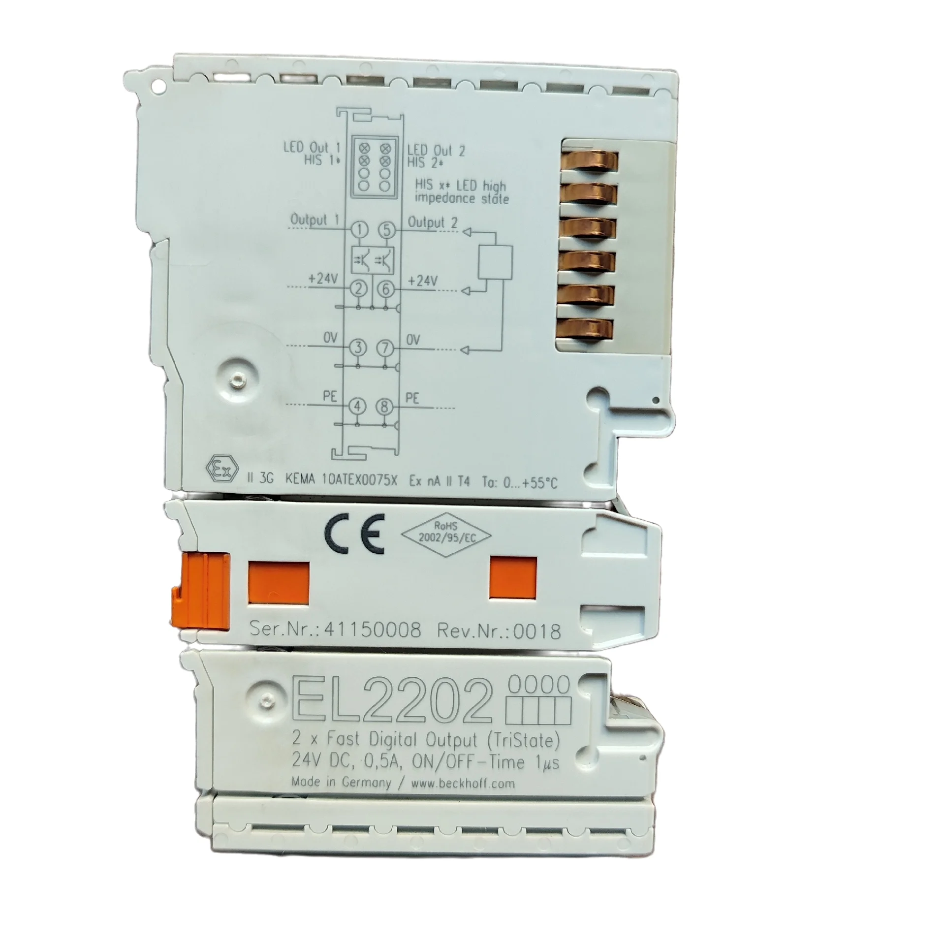 EL2202 EL 2202 وحدة الإخراج الرقمي ثنائية القناة لـ BECKHOFF EL2202