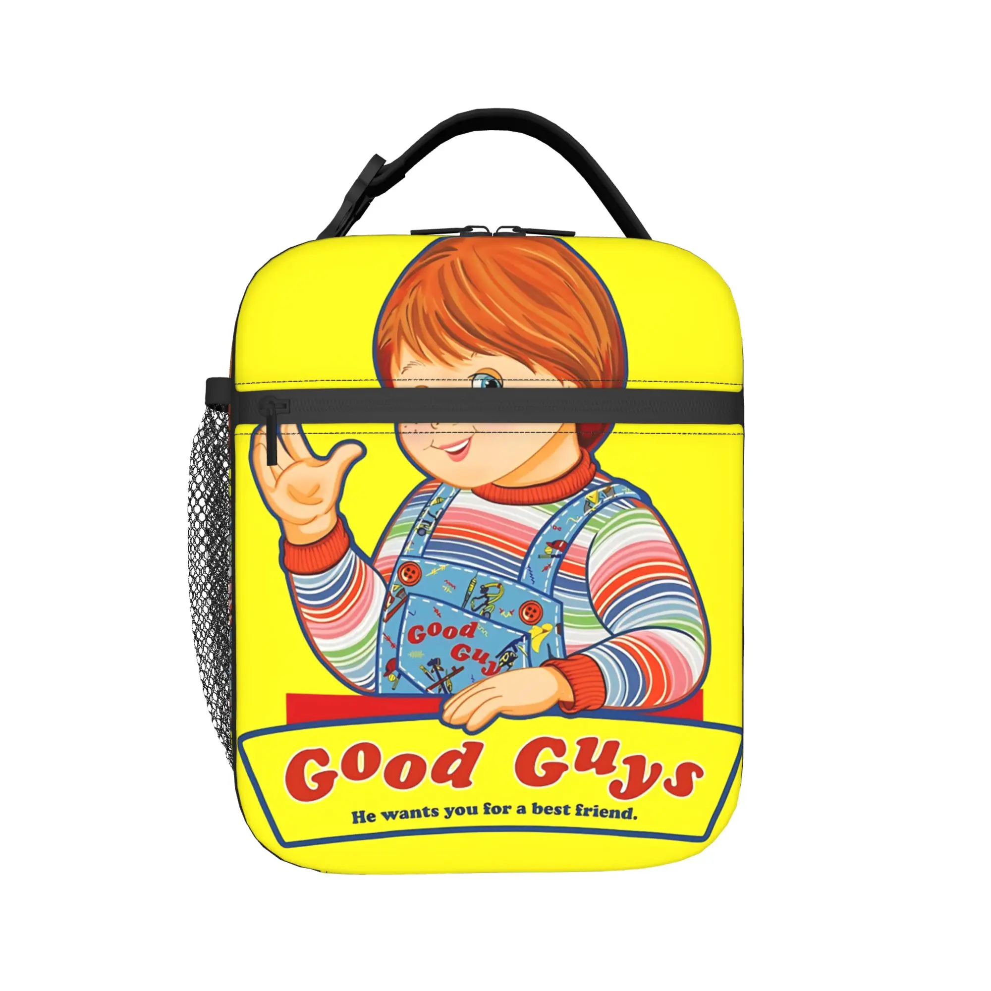 Good Guys Child Doll Chucky Cowboy  Lunch Bag For Child  Custom Travel Lunch Box Fun Convenient Oxford Cooler Bag