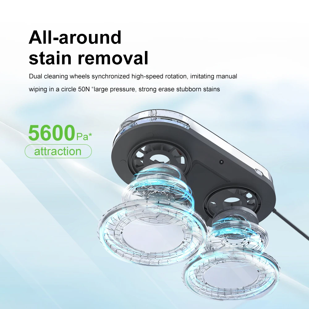 PuRuiKai Window Cleaning Robot High Suction Electric Window Cleaner Robot Anti-falling Remote Control Robot Vacuum Cleaner