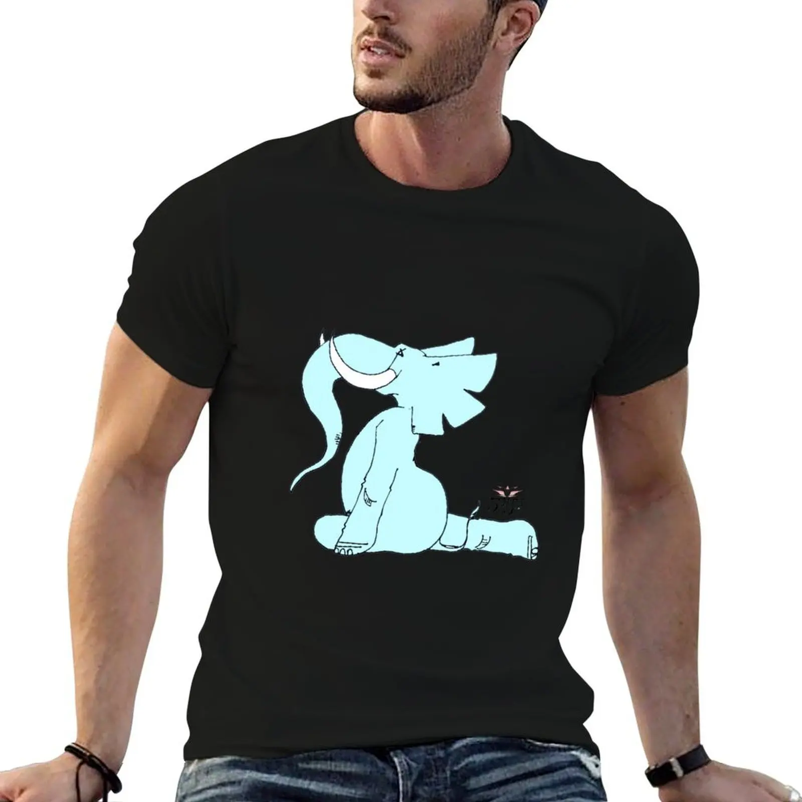 Yogaphant Pigeon Pose T-Shirt Man t-shirt anime figures t shirts for men cotton