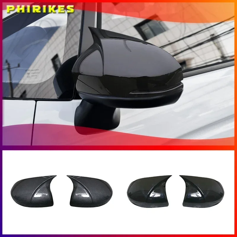 

2 Pieces ABS Plastic Bat Wing Mirror Covers Caps Rearview Mirror Case Cover Gloss Black For Honda Fit Jazz GK5 2014-2020