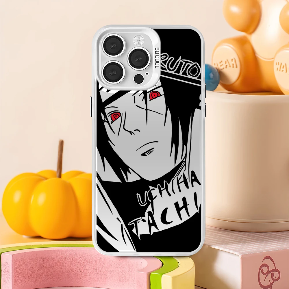 Anime N-Narutos Itachi Uchihas Phone Case For iPhone 12 11 13 14 15 16 Max Pro Plus Laser Cover