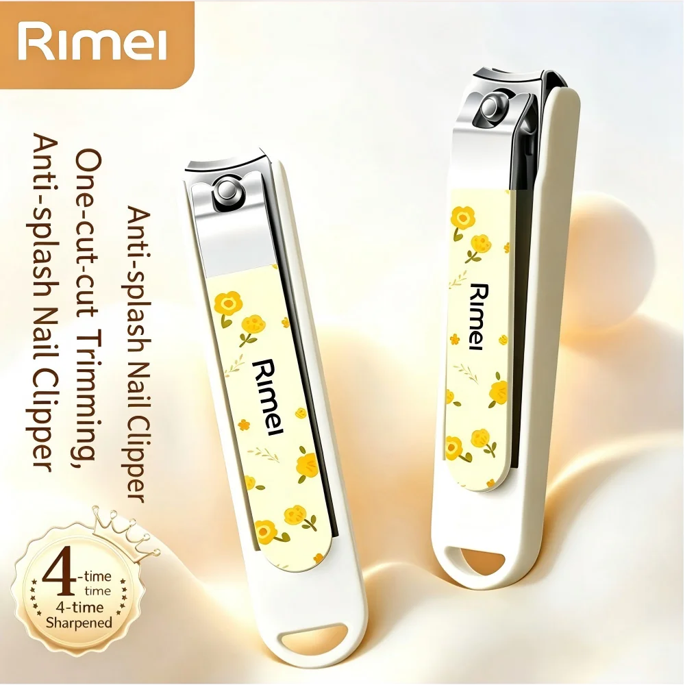 Professioneller Nagelknipser, Anti-Spritz-Nagelknipser, Edelstahl-Trimmwerkzeug, exquisites Blumendesign, langlebiger Nagelknipser
