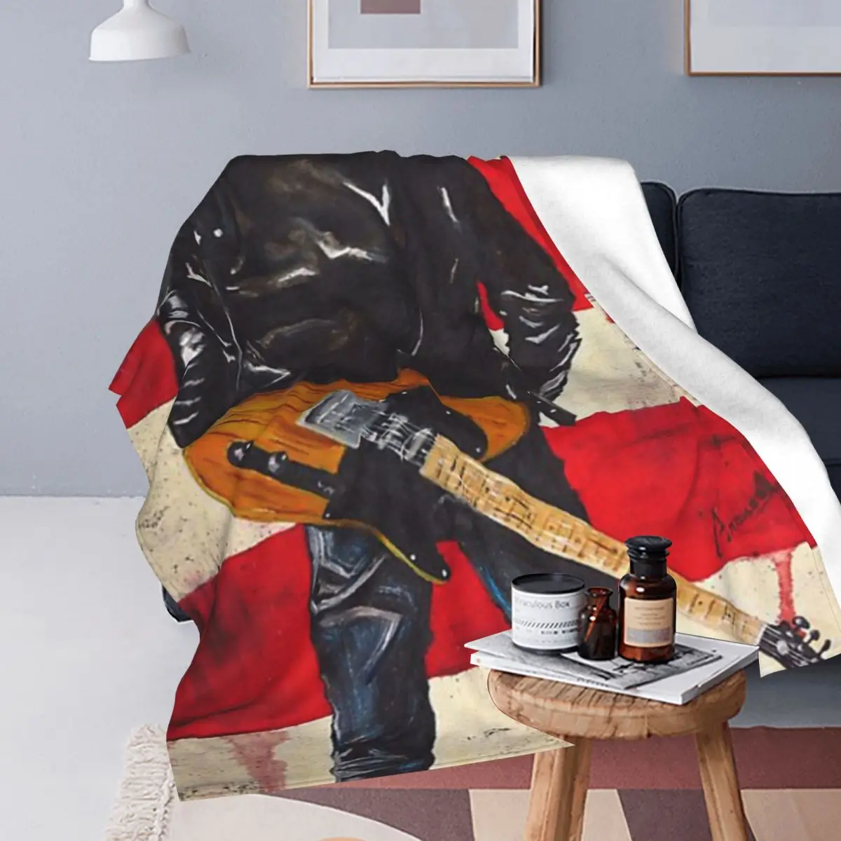 Bruce Springsteen Blankets Soft Warm Flannel Throw Blanket Bedspread for Bed Living room Picnic Travel Home Couch