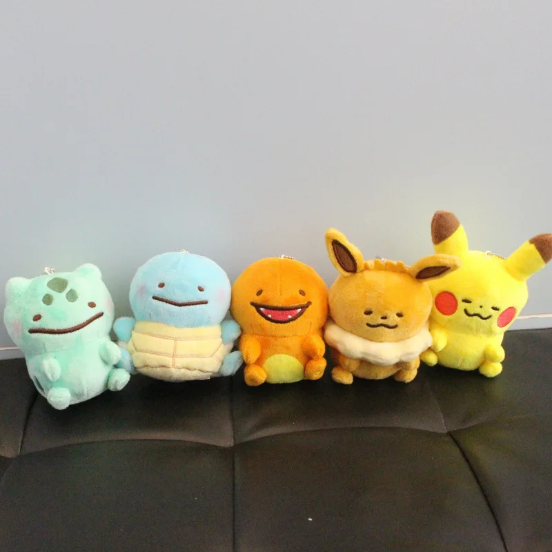 Cute Bean Eyes Pokémon Plush Doll Keychain Eevee Charmander Blastoise Soft Pendant Decor Children Birthday Party Surprise view 5
