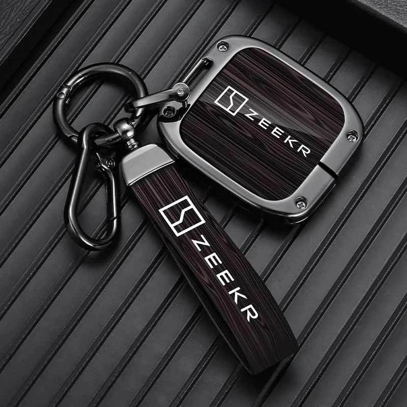 For Geely Zeekr 7X 2025 Metal Key Fob Case Keychain Car Styling Car Key Bag Set Anti-Scratch Car Key Chain Cover Protector Decor