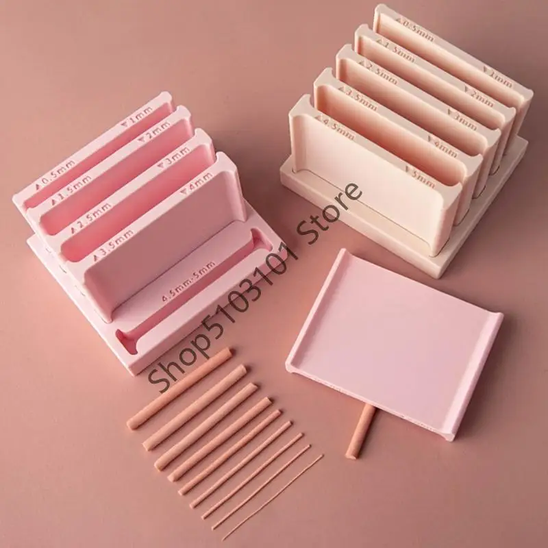 

X6HE Polymer Clay Roller Guide with Customizable Sizes for Handmade Craft Creations