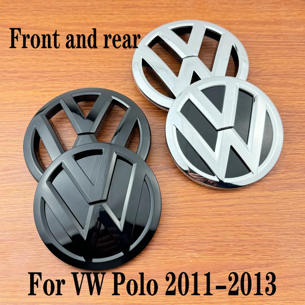 Radkappen 120mm 110mm Auto-Logo-Emblem Motorhaube Vorder- und Heckzeichen Heckabzeichen 6R0 853 600A Zubehör für Volkswagen Polo 2011 20