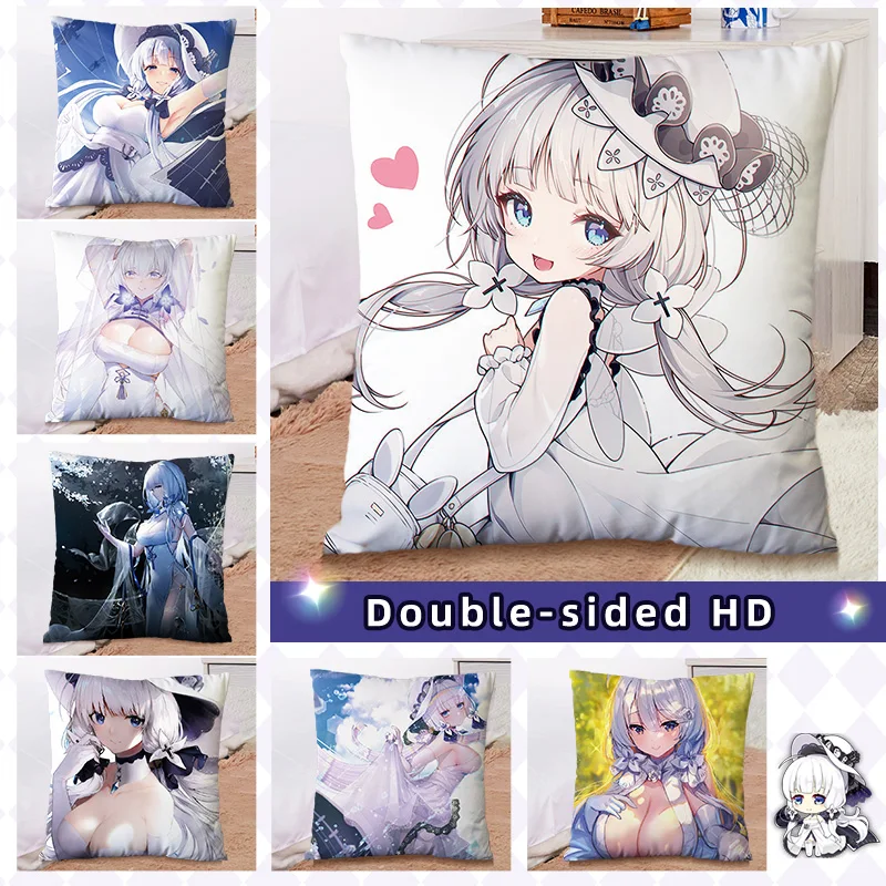 Anime Game Azur Lane Cosplay Plush Toy Illustrious Pillow Living Room Home Sofa Decors 45*45 CM