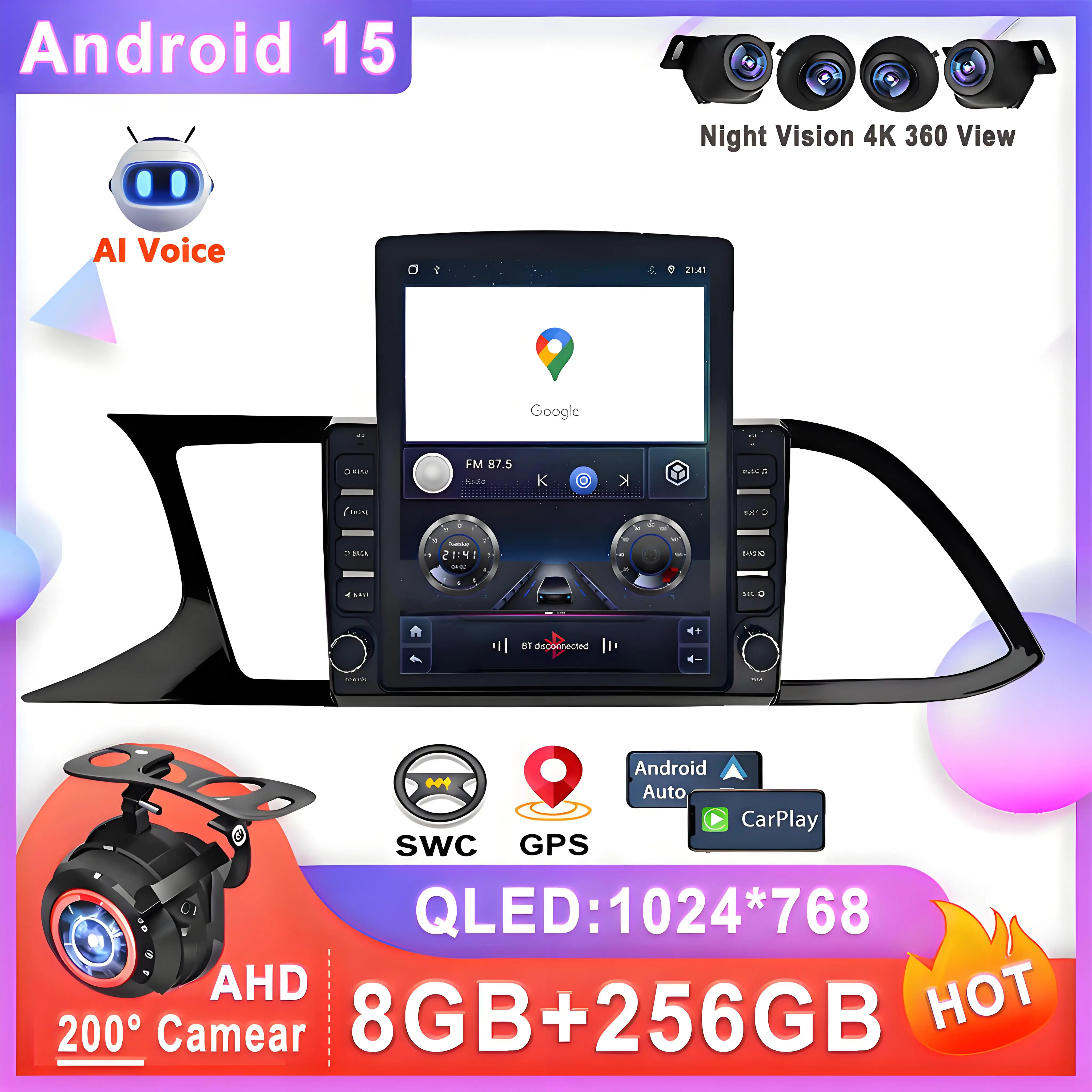 9.7 Inch For Seat Leon 3 2012 - 2020 Car DVD Android 15 Auto Multimedia Radio Stereo Touch Screen Navigation BT Car Electronics
