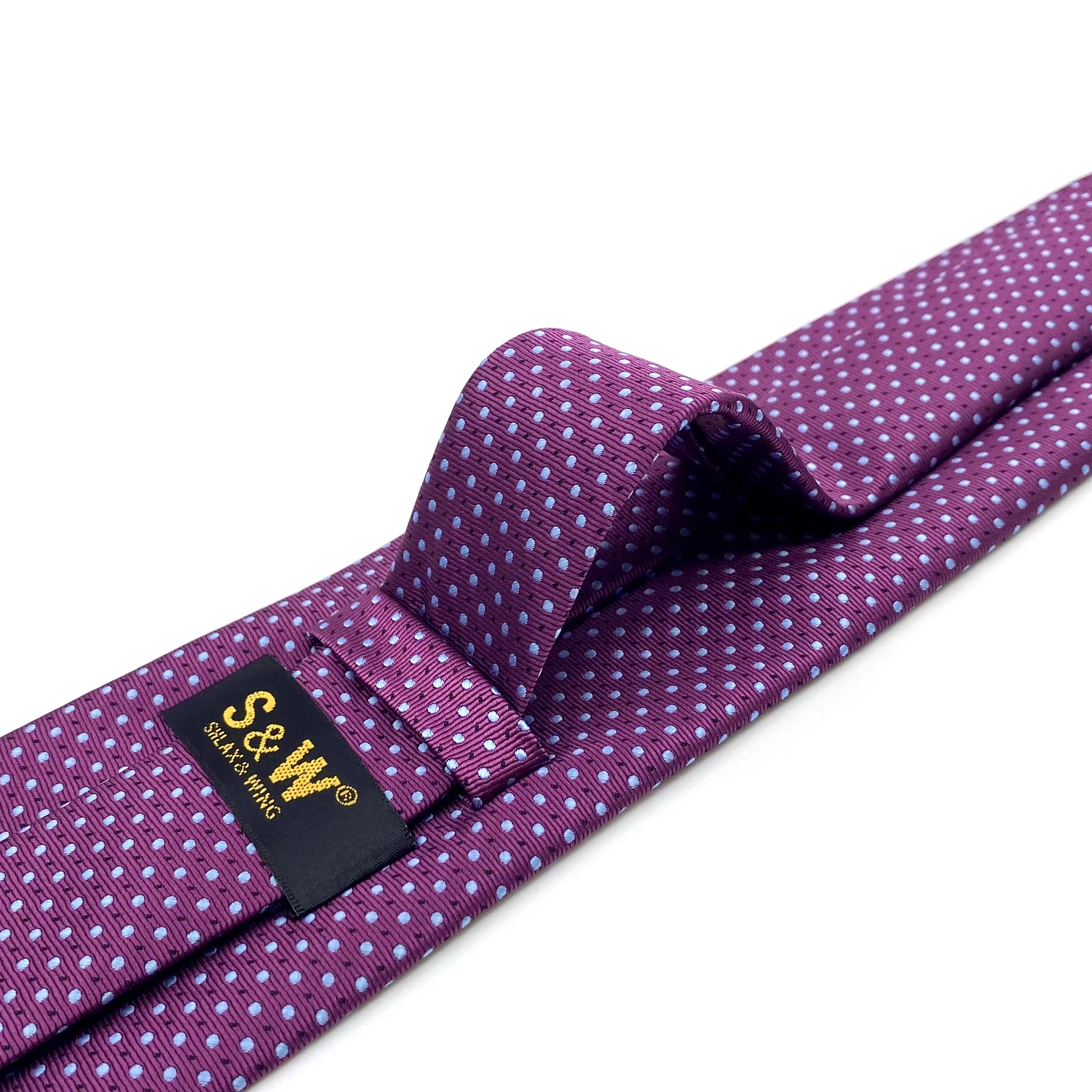 Purple Dots Mens Neckties Set Silk Extra Long Bow Tie Pre-Tied Boys Necktie Tie for Kids