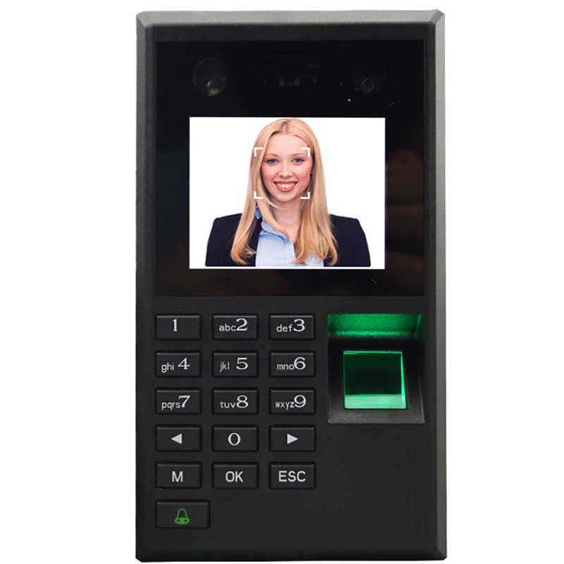 Face Recognition Time Attendance And Access Control All-in-one Machine Support Face,Fingerprint,Codes And Rfid Card