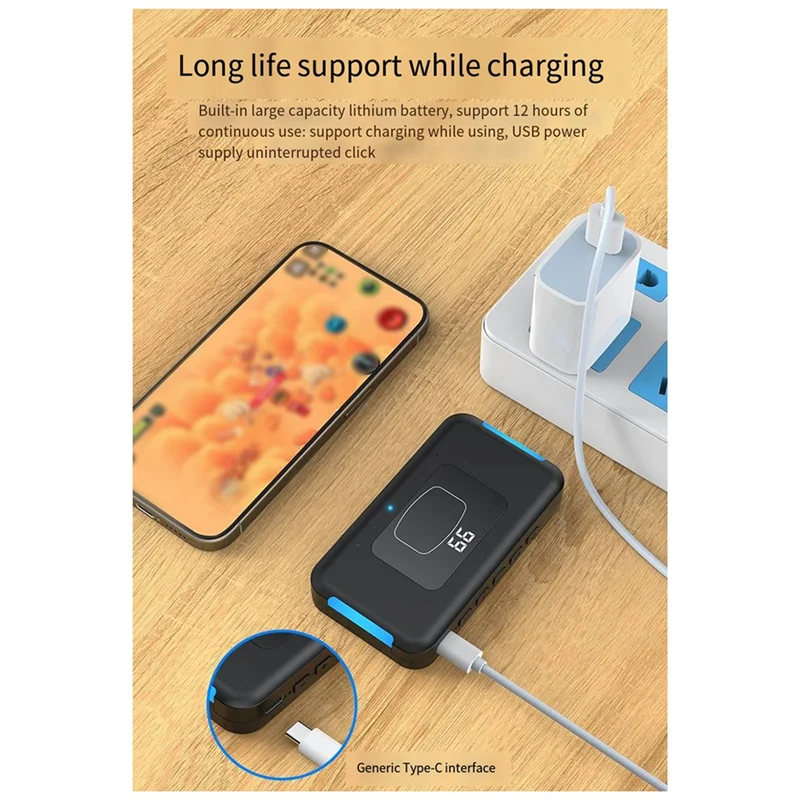 ABSQ-Nuevo Clicker inalámbrico actualizado Pantalla de teléfono móvil Clicker automático Clicker físico silencioso Compacto y portátil Durable B