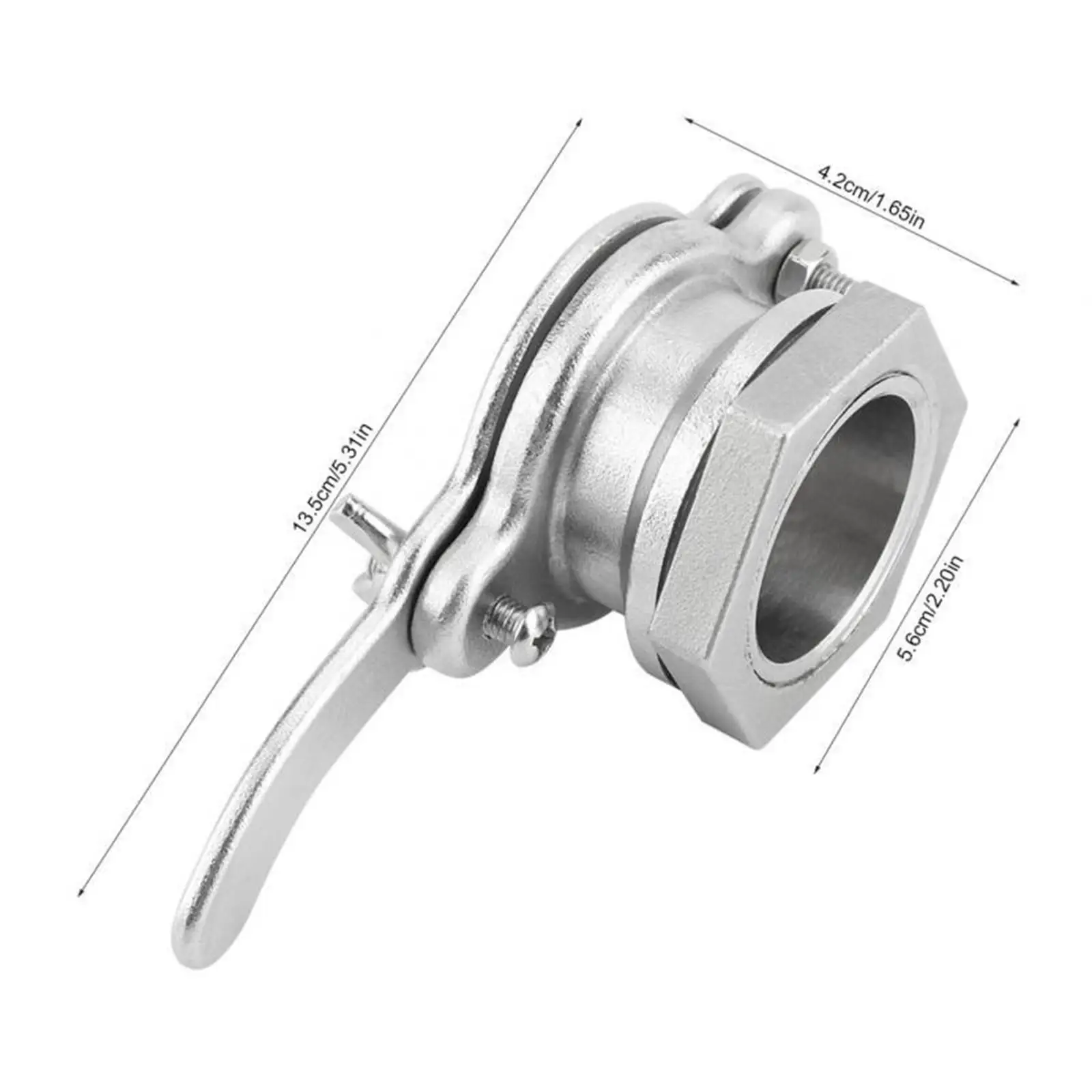 Stainless Steel Honey Gate Valve Adjustable Outlet Tap for Beekeeping Extractor Smooth Honey Flow