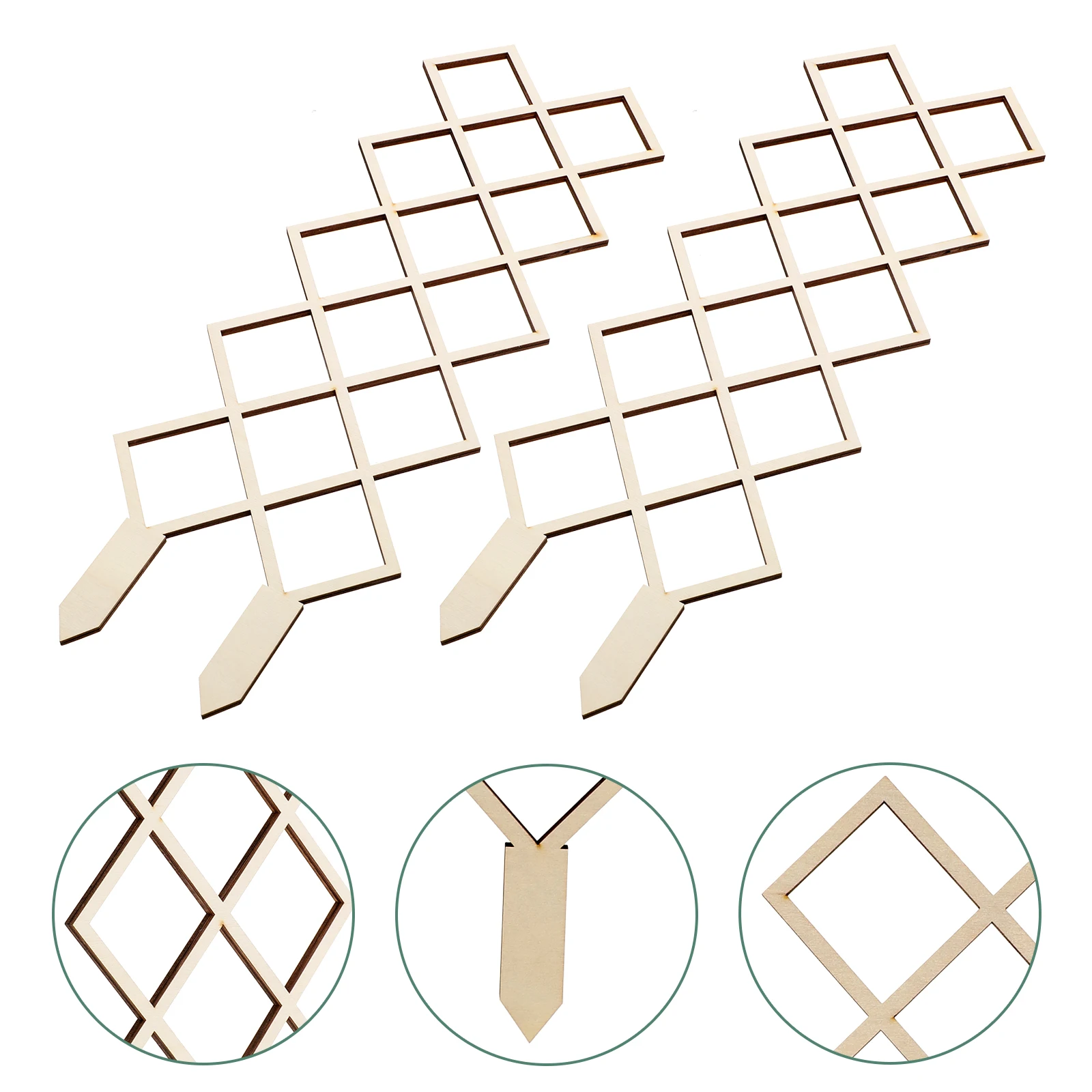 

2pcs Wooden Plant Trellis Durable Vine Climbing Stand Garden Supplies Sturdy Lattice For Patio Lawn Yard Plants Support Reusable