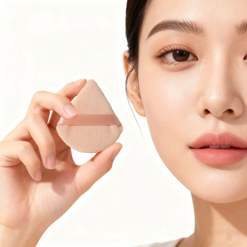 3pcs 삼각형 파우더 퍼프 페이스 메이크업 스펀지 소프트 벨벳 코스메틱 퍼프 블렌더 뷰티 파운데이션 스펀지 메이크업 액세서리