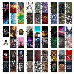 50pcs Mixed 3D Relief Back Cover Film Protector Skin Sticker Hydrogel Rear Film For Cutting Machine Embossed Color Back Film