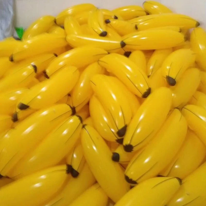 Grand jouet banane gonflable de 66cm, PVC, fruits tropicaux, accessoire de fête mignon pour enfants, jouets d'extérieur pour parents et enfants