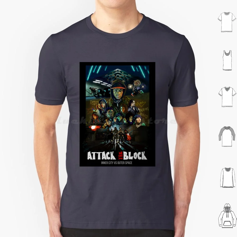 Attack The Block T Shirt Big Size 100% Cotton Movie Attack The Block John Boyega Attack Block Joe Cornish Cinema