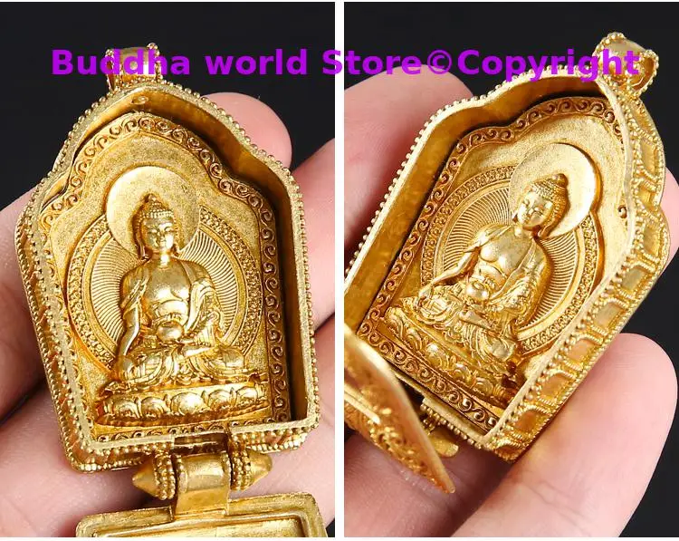 Asia Thailand Greco-Buddhist pocket travel efficacious Mascot safe good luck Sakyamuni Buddha Amulet Buddhist copper Pendant