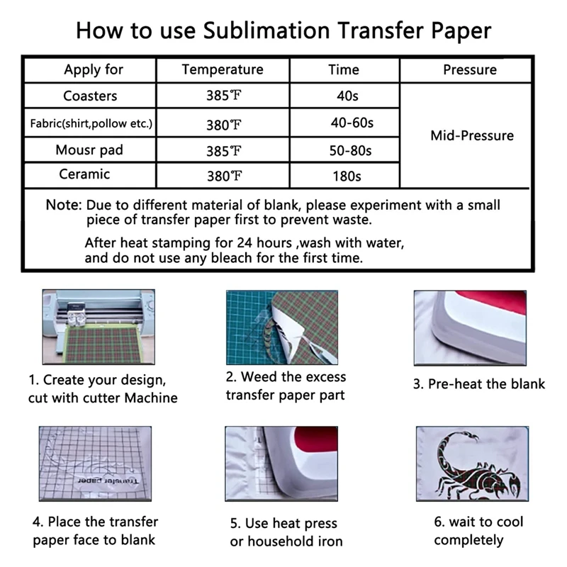 Infusible Ink Transfer Sheets Heat Transfer Sublimation Paper Pre-Printed For Mug (9 Sheet Solid Color)