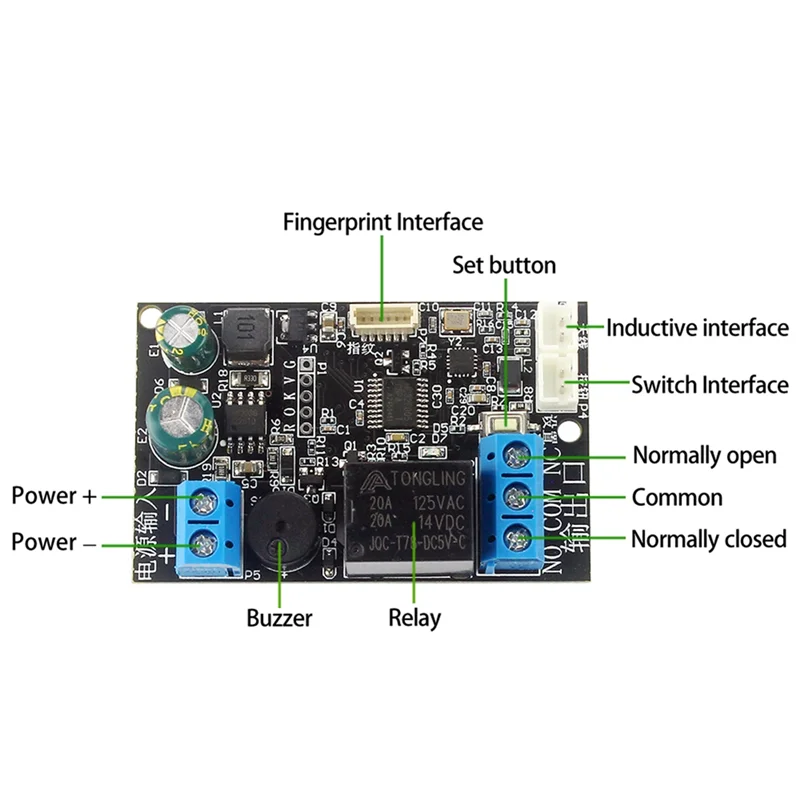 

Fingerprint Access Controller Fingerprint Access NFC Electric Lock Relay Module IC And NFCN01R
