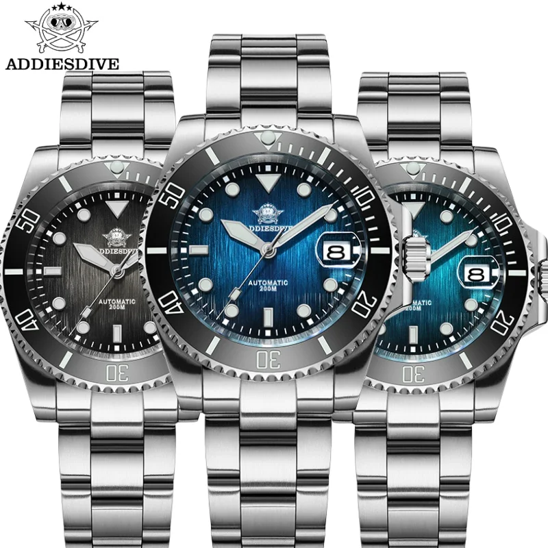 

ADDIESDIVE TOP Мужские часы BGW9 Super Luminous Reloj Hombre 20Bar Diver с сапфировым стеклом Япония NH35A Автоматические механические часы