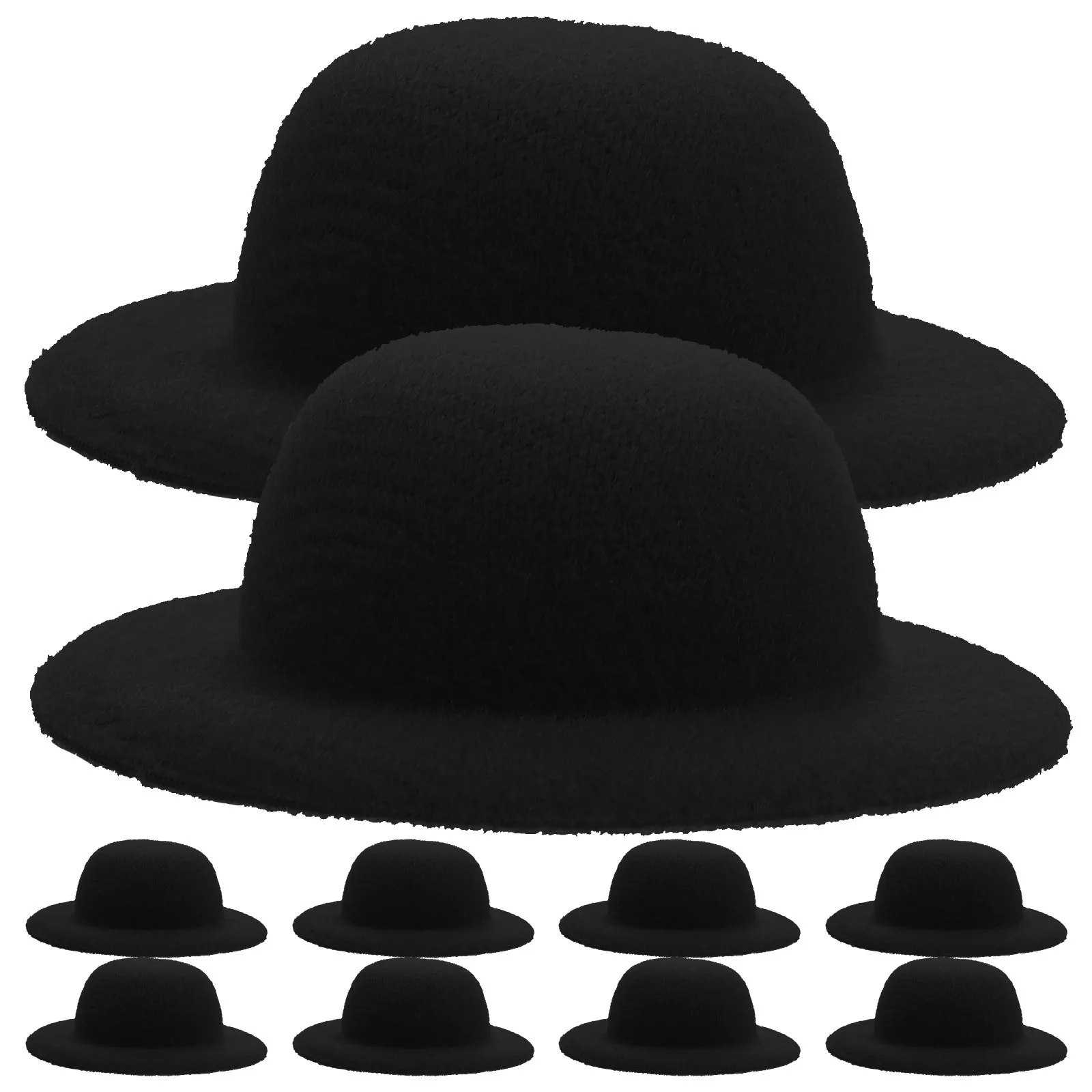 10 stuks miniatuur hoeden klein decor accessoire pluisjes Eva materiaal duurzaam praktisch voor langdurig gebruik creatief ornament