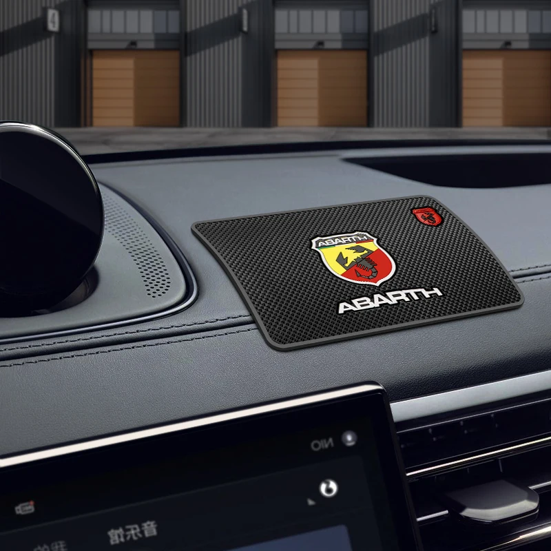 لوحة سيارة سجادة ضد الإنزلاق الهاتف مفتاح تخزين الوسادة اكسسوارات السيارات لشركة فيات 500 دوكاتو باندا غراندي بونتو تيبو أبارث نبض سترادا #5