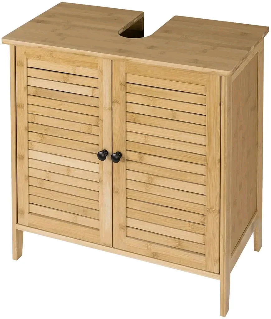 

！@Combohome High Quality Bamboo Washbasin Cabinet Bathroom Storage Shelf 3-tier Under-sink Storage Holders & Racks