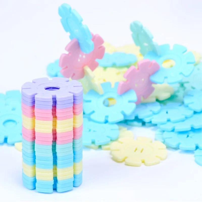 Sneeuwvlok Bouwstenen Speelgoed 100/200pcs Montage Educatief Speelgoed Gift Kinderen DIY Spel Bouw Kleuterschool voor Kinderen TMZ