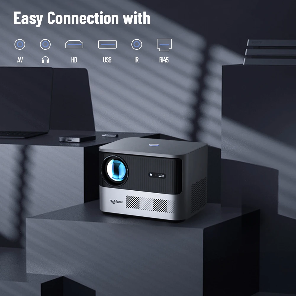 ThundeaL TDA6 Full HD Projektor 1080P 2K 4K Video Heimkino Autofokus 5G WLAN Android Projektor TDA6W 3D Tragbarer Beamer – Detail 26