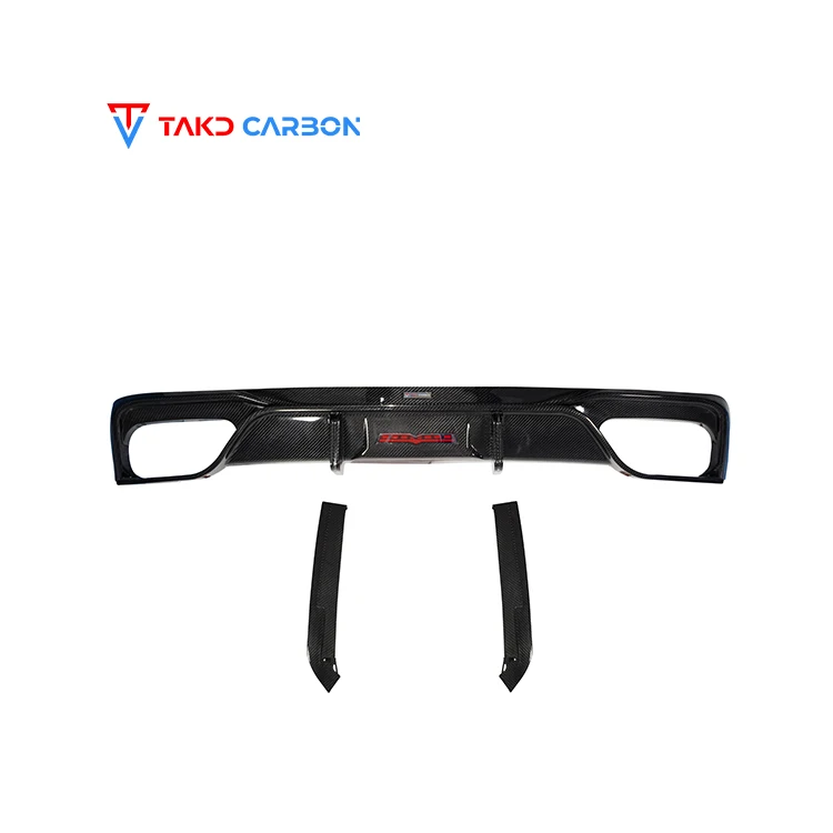 Carbon Brand OEM & ODM Service Dry Carbon Fiber universal rear spoilers Rear Bumper Lip Diffuser For AUDI A6,S6 C8