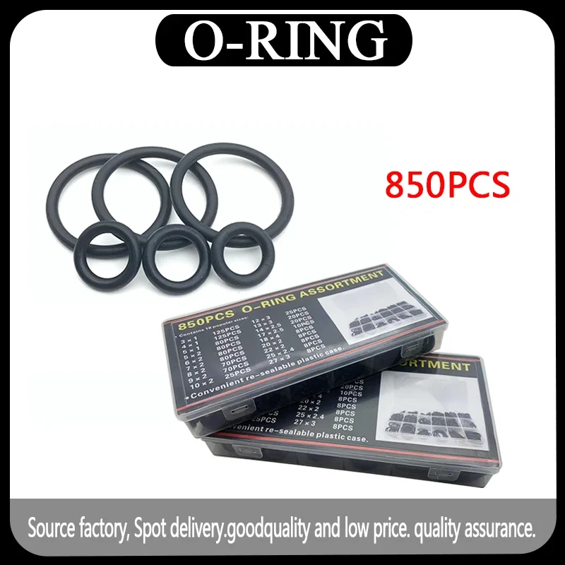 NBR Nitrile O Ring Kit 1-4mm Cross Section Oil Resistant High Temp Seal Washers Auto Hydraulic Faucet Plumbing Repair Gasket Set