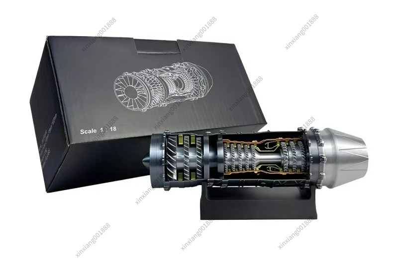 Home Decoration Turbofan Engine Model Ornament DIY Assembly Startable Simulation Aircraft Engine Decor