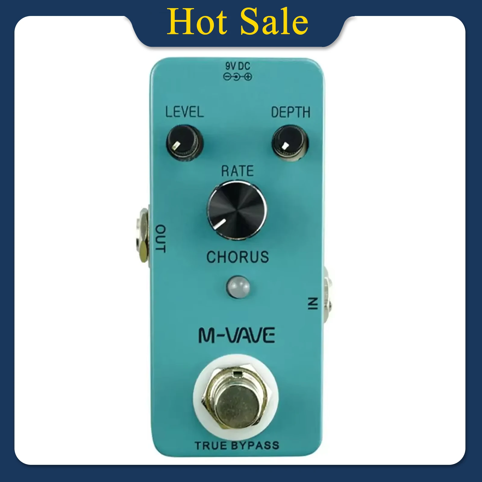 M-VAVE CHORUS Guitar Pedal Analog Chorus Effect True Bypass Pedal Full Metal Shell Chorus Volume/ Depth/ Speed Control Pedal