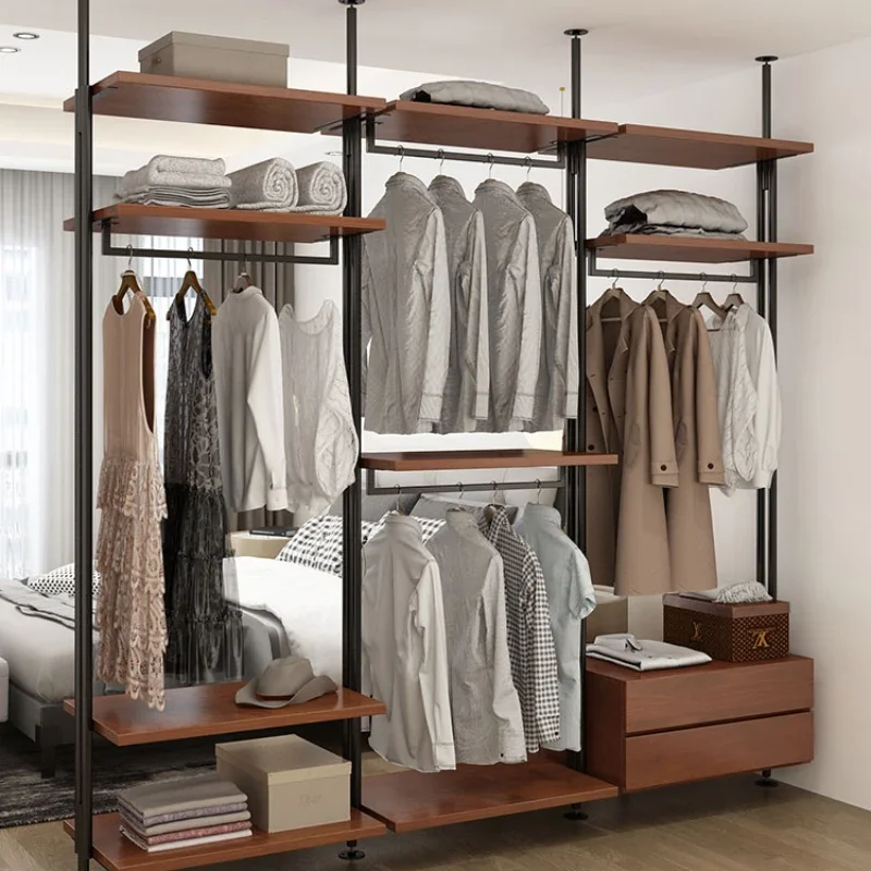 

Open wardrobe, indomitable partition, hanger entry, coat rack storage living room floor