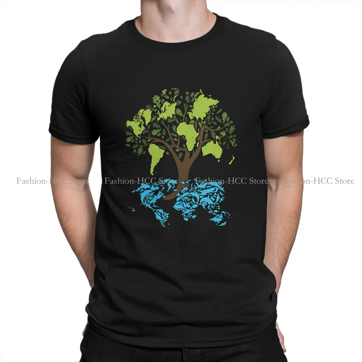 

Earth Day Ecology Science O Neck TShirt Environmental Protection and Technology Classic Polyester T Shirt Men Clothes Fashion