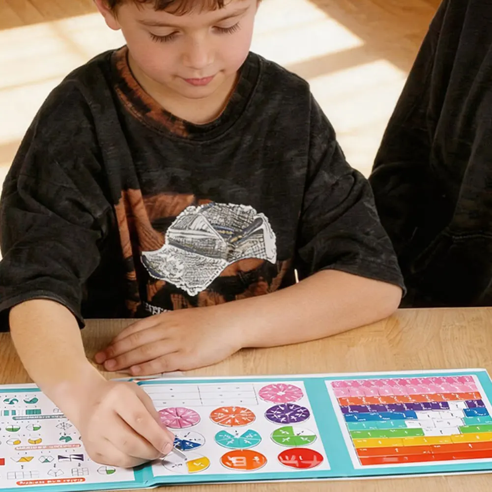 Magnetic Fraction Educational Puzzle-Master Addition Subtraction Equivalence Classroom Teaching Supplies