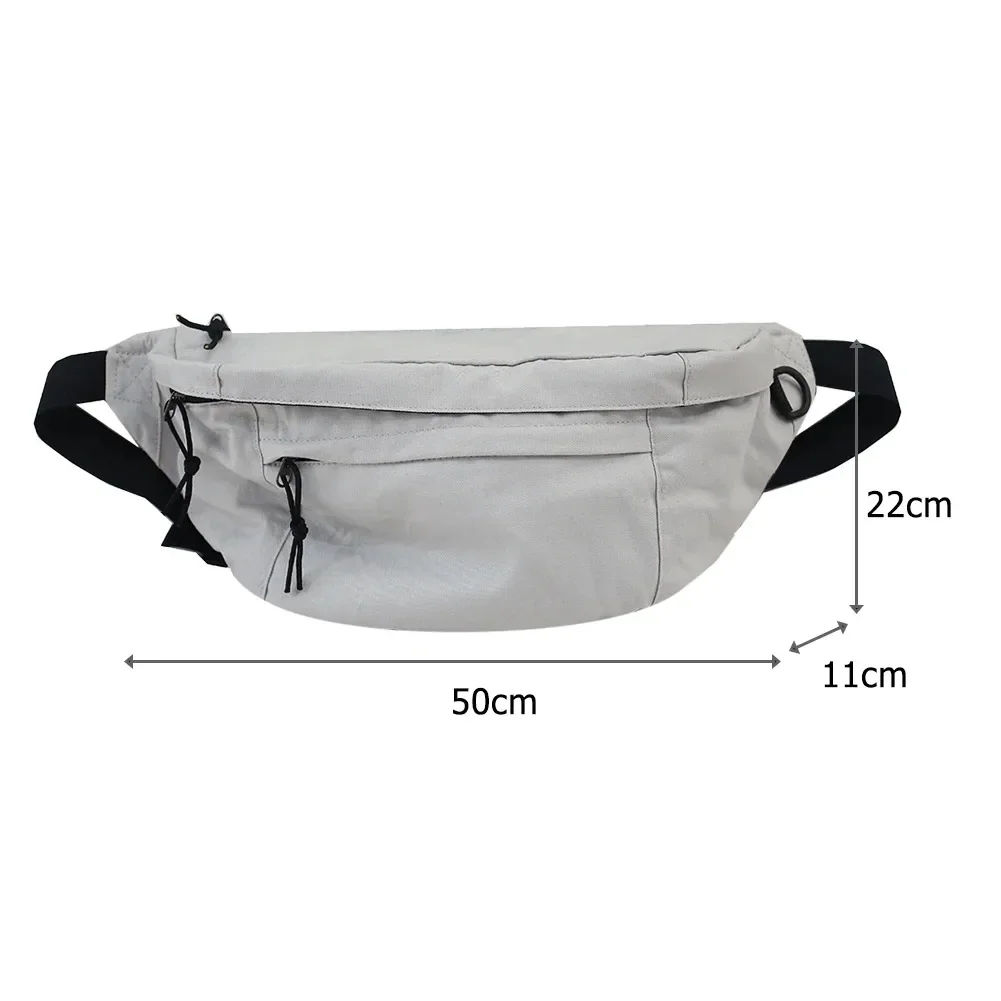 Fashion Solid Waist Shoulder Bag Casual Women Men Oxford Messenger Pack Zipper Multi-function Fanny Chest Belt Purse Sports Bag