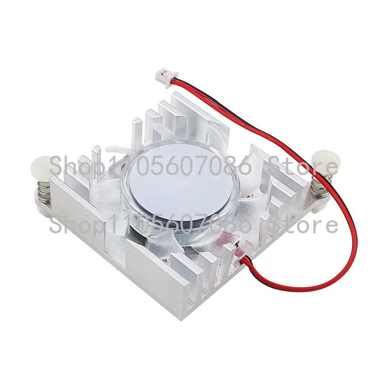 Suitable for Orange Pi 5Plus Integrated Transparent Cooling Fan Aluminum Radiator Snap-on Installation