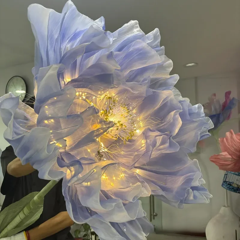 Large Artificial Gypsophila Floor Lamp with LED Lights Realistic Baby Breath Flower Arrangement for Living Room Window Home