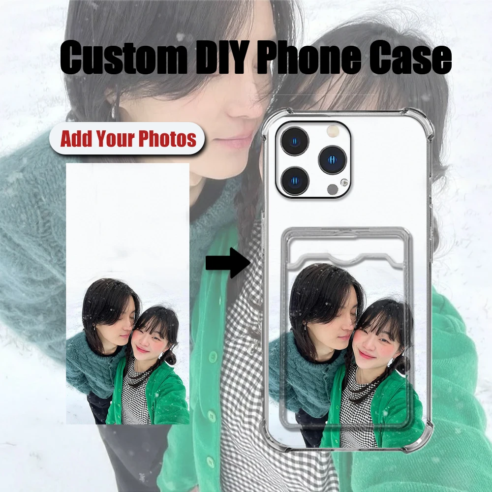 آيفون 16 15 14 13 12 11 برو Xs ماكس Mini SE 2020 2022 16e X XR 6 6s 7 8 Plus لتقوم بها بنفسك تقع في الحب حافظة بطاقات فتحة مخصصة