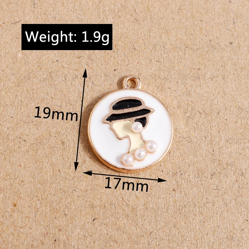10 Stück Emaille-Perlen-Anhänger für Damenmäntel, geeignet für Ohrringe, Halsketten, Armbänder, DIY-Schmuckzubehör – Detail 8