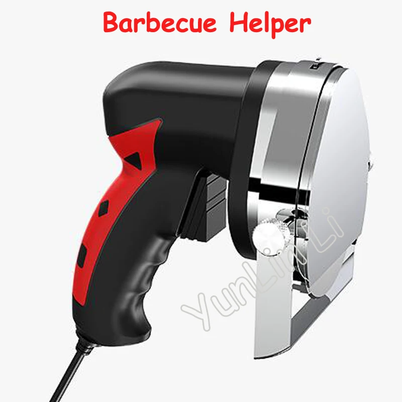 

110V/220V Commercial Electric Meat Slicer Cutter Helper Automatic Rotary Barbecue Scraper Meat Cutting Machine Barbecue Helper