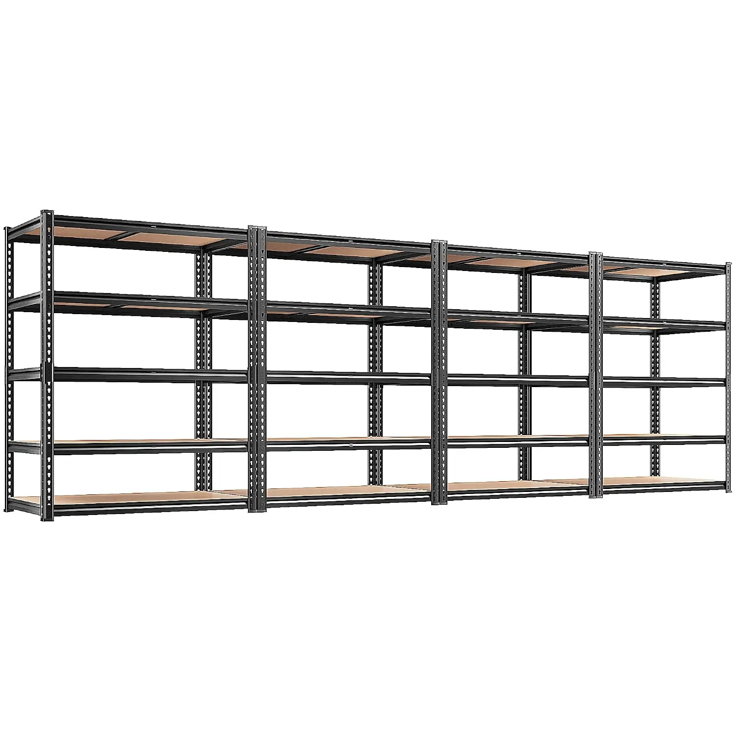 Heavy Duty 5 Tier Metal Storage Shelving 4 Pack, 2400 LBS, 72