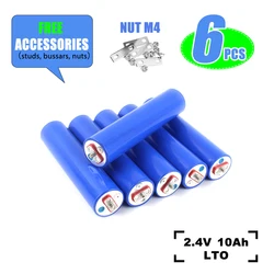 2.4V10Ah LTO Cells 32145 Cylindrical lithium titanate Batterie  10C Discharge 20000+ Cycle Rechargeable LTO Akku